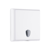 Dispenser Bianco a ridotto spessore per carta asciugamani interfogliata a Z - capacit? 400 fogli - Art. 706